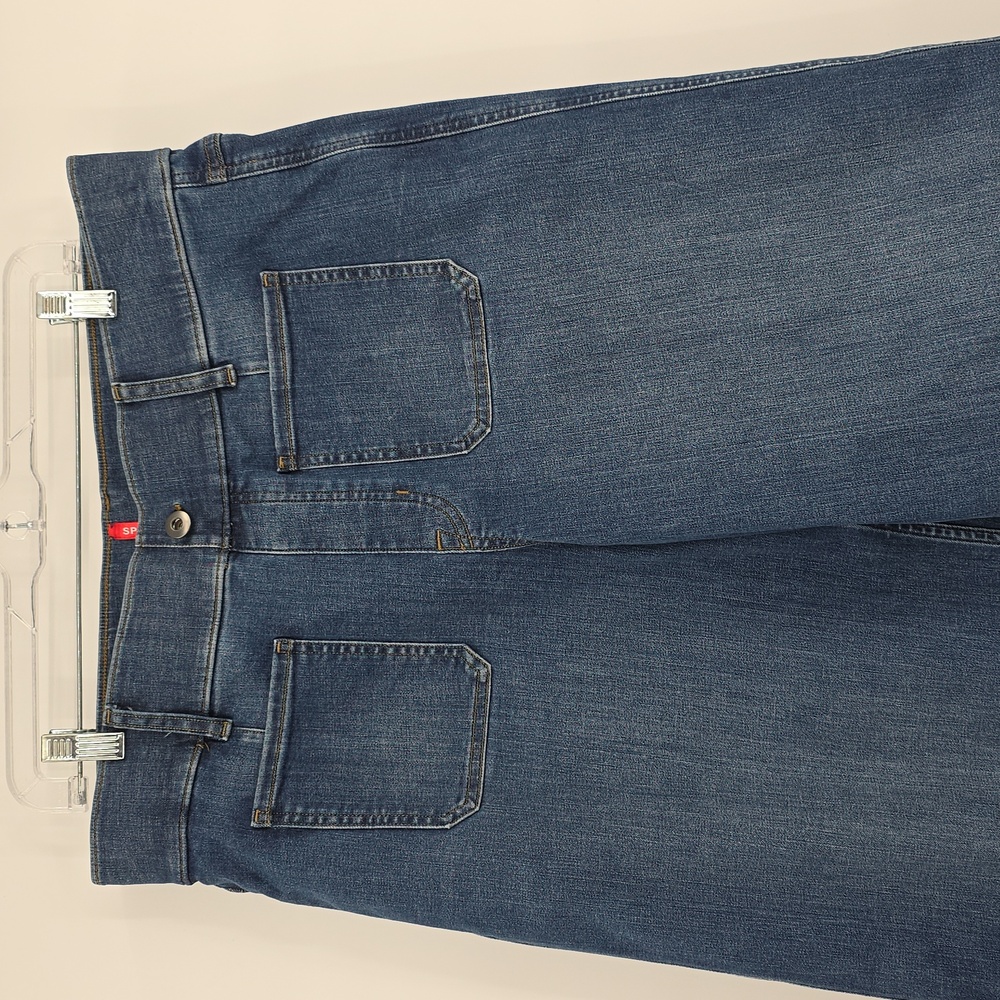 SPANX Every Wear Cropped Wide Leg Jeans with Patch Pockets Blue Size 1X - Picture 2 of 8